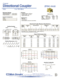 Datasheet ZFDC-10-22 manufacturer Mini-Circuits