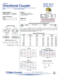 Datasheet ZFDC-20-3B+ manufacturer Mini-Circuits