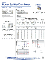 Datasheet ZMSC-2-1B manufacturer Mini-Circuits