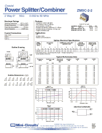 Datasheet ZMSC-2-2 manufacturer Mini-Circuits
