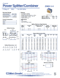 Datasheet ZMSC-3-1BR manufacturer Mini-Circuits