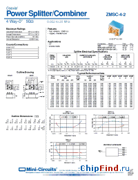 Datasheet ZMSC-4-2BR manufacturer Mini-Circuits