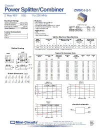 Datasheet ZMSCJ-2-1BR manufacturer Mini-Circuits