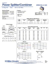 Datasheet ZMSCQ-2-120BR manufacturer Mini-Circuits