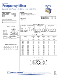 Datasheet ZMY-2BR manufacturer Mini-Circuits