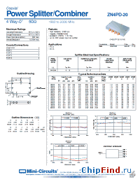 Datasheet ZN4PD-20-S manufacturer Mini-Circuits