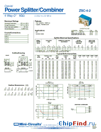 Datasheet ZSC-4-2BR manufacturer Mini-Circuits