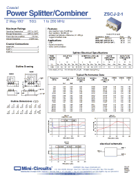 Datasheet ZSCJ-2-1B manufacturer Mini-Circuits