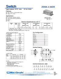 Datasheet ZSWA-4-30DR manufacturer Mini-Circuits