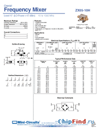 Datasheet ZX05-10H-S manufacturer Mini-Circuits