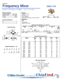 Datasheet ZX05-17H-S manufacturer Mini-Circuits