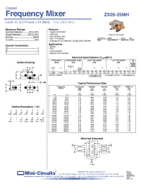 Datasheet ZX05-25MH-S manufacturer Mini-Circuits