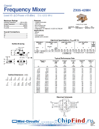 Datasheet ZX05-42MH-S manufacturer Mini-Circuits