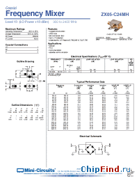 Datasheet ZX05-C24MH-S manufacturer Mini-Circuits