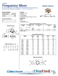 Datasheet ZX05-C42LH-S manufacturer Mini-Circuits