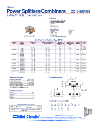 Datasheet ZX10-2-12 manufacturer Mini-Circuits