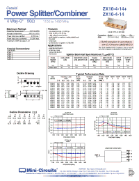 Datasheet ZX10-4-14-S manufacturer Mini-Circuits