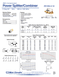 Datasheet ZX10Q-2-12-S manufacturer Mini-Circuits