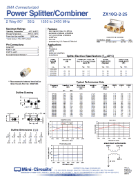 Datasheet ZX10Q-2-25-S manufacturer Mini-Circuits