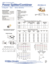 Datasheet ZX10Q-2-5-S manufacturer Mini-Circuits