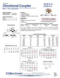 Datasheet ZX30-9-4-S manufacturer Mini-Circuits