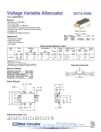 Datasheet ZX73-2500-S manufacturer Mini-Circuits