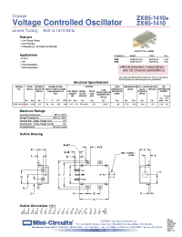 Datasheet ZX95-1410-S manufacturer Mini-Circuits