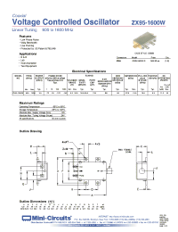 Datasheet ZX95-1600W-S manufacturer Mini-Circuits