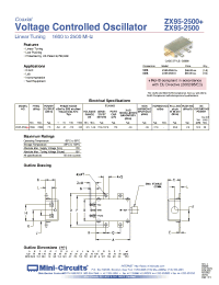 Datasheet ZX95-2500-S manufacturer Mini-Circuits
