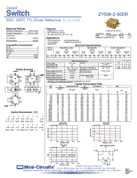 Datasheet ZYSW-2-50DR manufacturer Mini-Circuits