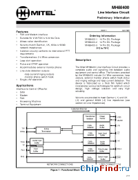 Datasheet MH88400-2 manufacturer Mitel
