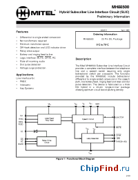 Datasheet MH88500 manufacturer Mitel