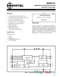 Datasheet MH88612C manufacturer Mitel