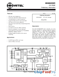 Datasheet MH88620BR manufacturer Mitel