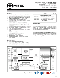 Datasheet MH89760B manufacturer Mitel