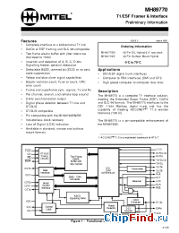 Datasheet MH89770S manufacturer Mitel