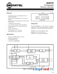 Datasheet MH89792 manufacturer Mitel