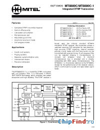 Datasheet MT8880CP manufacturer Mitel