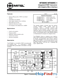 Datasheet MT8889CE-1 manufacturer Mitel