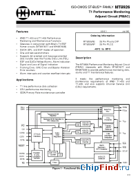 Datasheet MT8926 manufacturer Mitel