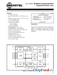 Datasheet MT8964AC manufacturer Mitel