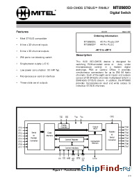 Datasheet MT8980DE manufacturer Mitel