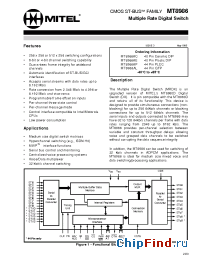 Datasheet MT8986 manufacturer Mitel