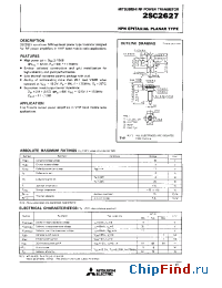 Datasheet 2SC2627 manufacturer Mitsubishi