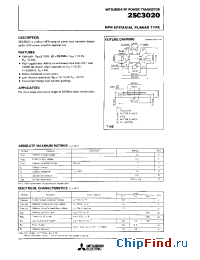 Datasheet 2SC3020 manufacturer Mitsubishi