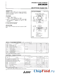 Datasheet 2SC3629 manufacturer Mitsubishi