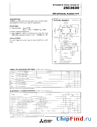 Datasheet 2SC3630 manufacturer Mitsubishi