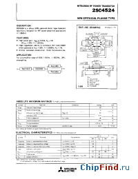 Datasheet 2SC4524 manufacturer Mitsubishi