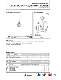 Datasheet BCR16A manufacturer Mitsubishi