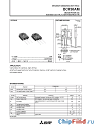 Datasheet BCR30AM manufacturer Mitsubishi